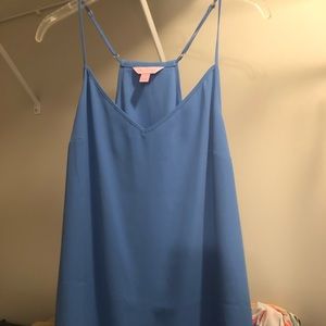 Lilly Pulitzer blue silk top